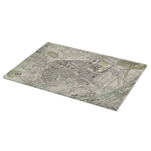 Planche À Découper Carte vintage de Munich Allemagne (1832)