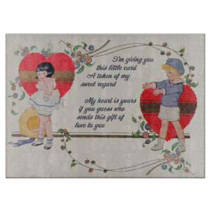 Planche À Découper Cartes de la Saint-Valentin Antiques Victoriennes