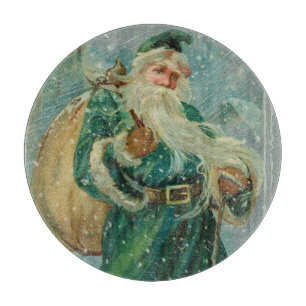 Planche À Découper Cartes de vœux de Noël-Retro Père Noël