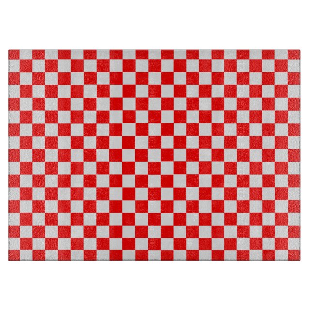 Planche À Découper Carton De Chaussure Classique Rouge Et Blanc (Devant)