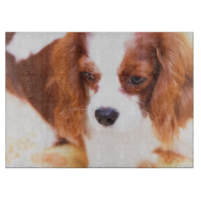Planche À Découper Cavalier King Charles Spaniel mignon (Devant)