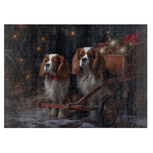 Planche À Découper Cavalier Roi Traîneau de Noël Décorations de Noël  (Devant)