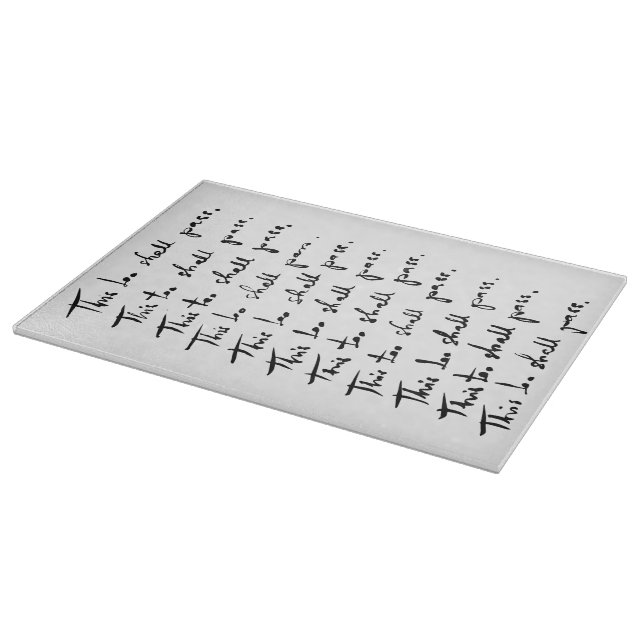 Planche À Découper Cela aussi passera ! Guillemet inspirant (Coin)