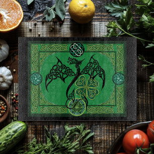 Planche À Découper Celtique irlandais de dragon vert