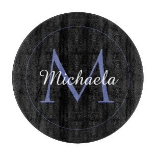 Planche À Découper Cercle minimal moderne nom initial monogramme mode