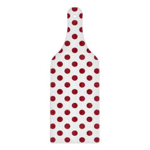 Planche À Découper Cercles de points rouges carmin