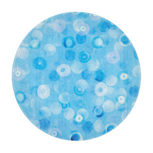 Planche À Découper Cercles d'hiver : Pois Abstraits.