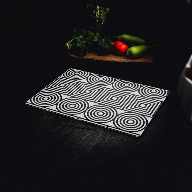 Planche À Découper Cercles géométriques et Carrés (Chopping Board)