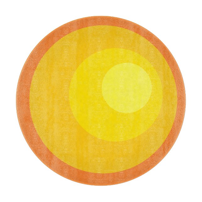 Planche À Découper Cercles orange rétro (Devant)