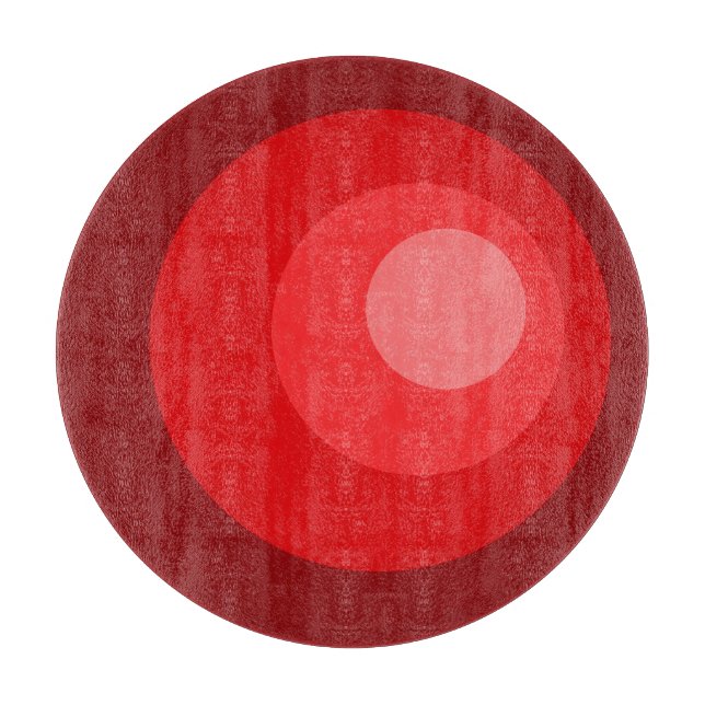 Planche À Découper Cercles Rouges Rétro (Devant)