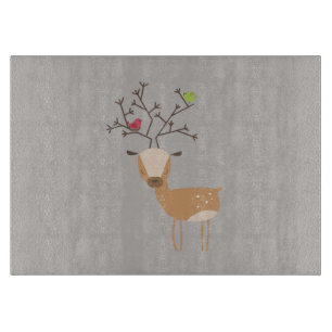 Planche À Découper Cerf aux oiseaux