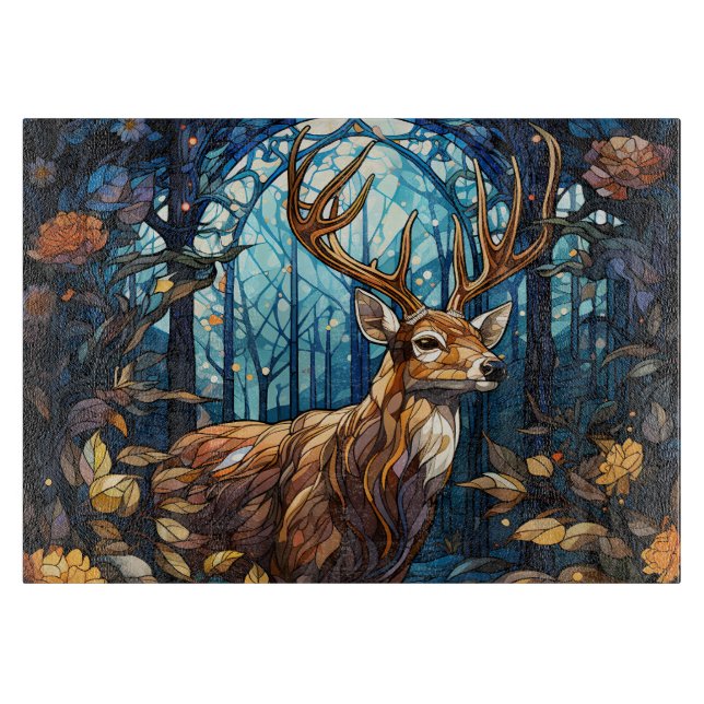Planche À Découper Cerf en Verre Coloré (Devant)