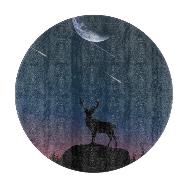 Planche À Découper cerfs au clair de lune (Devant)