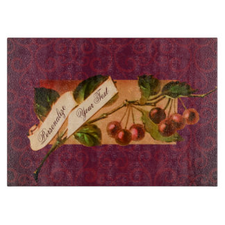 Planche À Découper Cerises Vintages sur mesure Retro Fruit Old School