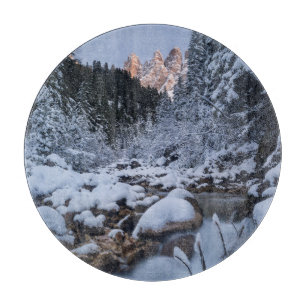 Planche À Découper Chaîne de montagnes de Geisler enneigée