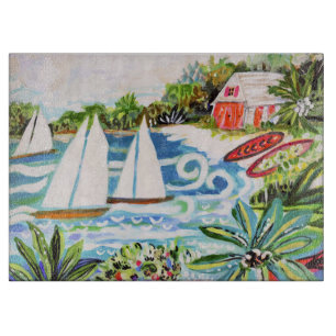 Planche À Découper Chalet rouge de la Baie II