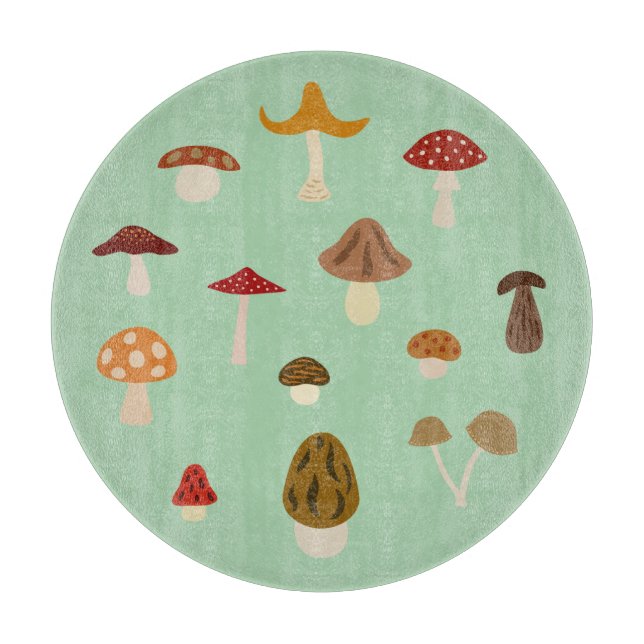 Planche À Découper Chambres de champignons d'automne (Devant)
