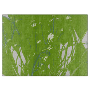 Planche À Découper champ camomille vert
