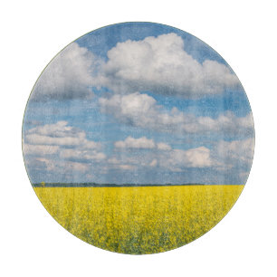 Planche À Découper Champ de Canola & Nuages