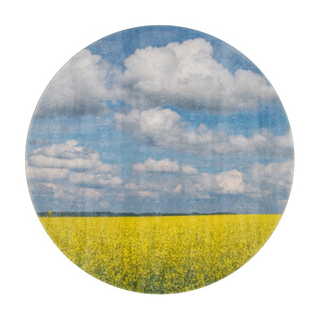 Planche À Découper Champ de Canola & Nuages (Devant)