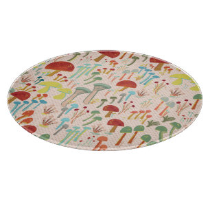 Planche à découper champignon beige