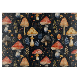 Planche À Découper Champignons et fougères