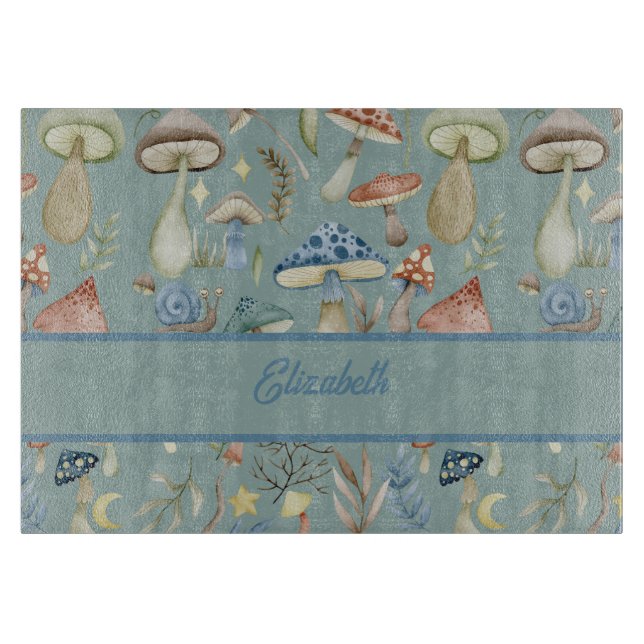 Planche À Découper Champignons magiques Hygge mystique Personnalisé (Devant)