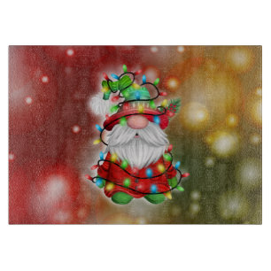 Planche À Découper Chandail de Noël Gnome Feux Tangle