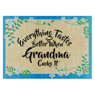 Planche À Découper Changer Le Texte Tout Goûte Mieux Quand Grand-Mère