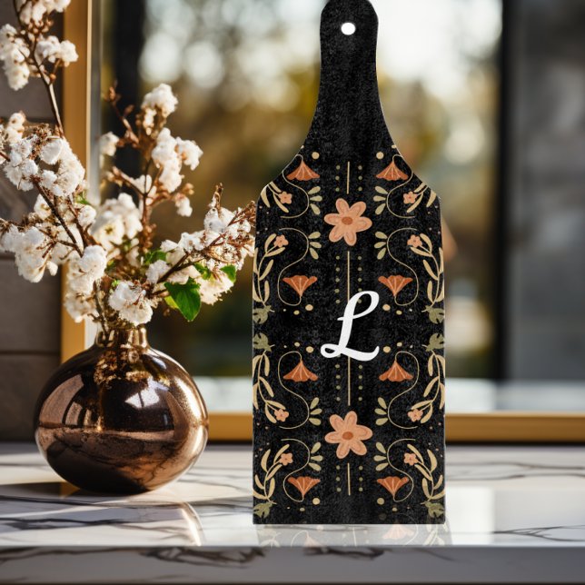 Planche À Découper Charcuterie d'art floral rose (Créateur téléchargé)