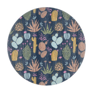 Planche À Découper Charme de cactus : Vintage coloré Floral