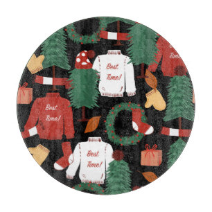 Planche À Découper Charme de Noël : Jouer Motif Festif.