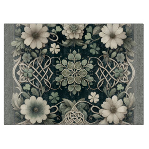 Planche À Découper Charme floral du trèfle celtique