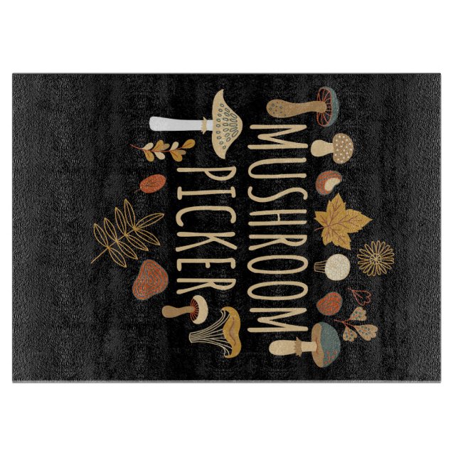 Planche À Découper Chasseur de champignons Champignons Picker (Devant)