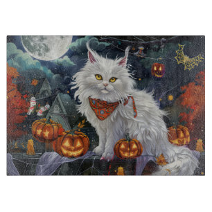 Planche À Découper Chat angora turc Halloween effrayant