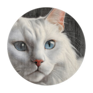 Planche À Découper Chat blanc