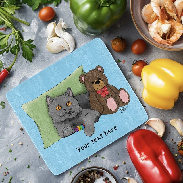 Planche À Découper Chat gris ours en peluche (Créateur téléchargé)