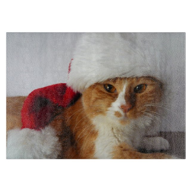Planche à découper Chat Mignon portant un Chapeau  (Devant)