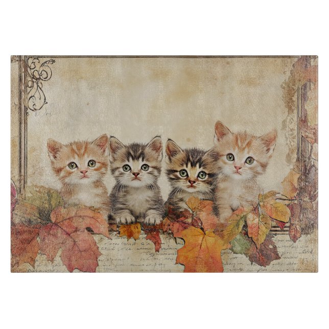 Planche À Découper Chats d'automne #1 (Devant)