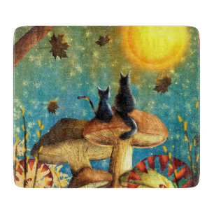 Planche À Découper Chats de champignons