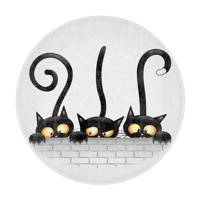 Planche À Découper Chats Naughty, Playful et drôle de personnages (Devant)