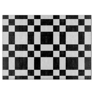 Planche À Découper Checkered blanc et noir