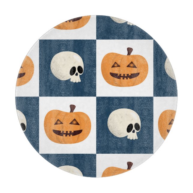Planche À Découper Checks de Skulls et Pumkins (Devant)