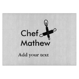 Planche À Découper Chef cuisinier ajouter nom texte hommes cuisine bo