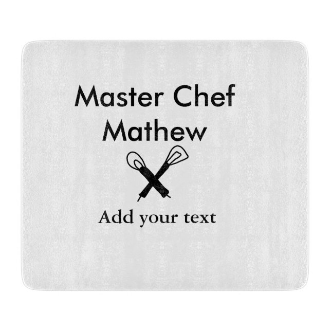 Planche À Découper Chef cuisinier cuisinier cuisinier ajouter nom de  (Devant)