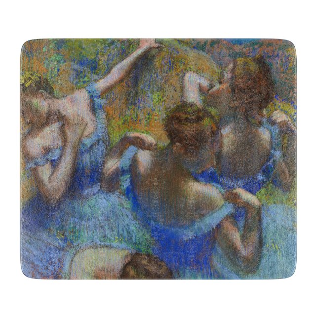 Planche À Découper Chef-d'œuvre d'art fin pastel Danseuses bleues de  (Devant)