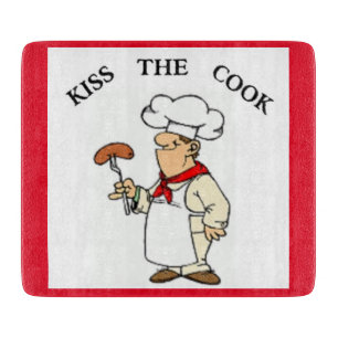 PLANCHE À DÉCOUPER CHEF "KISS THE COOK"