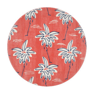 Planche À Découper Chemise de plage hawaïenne, motif de doodle palm.