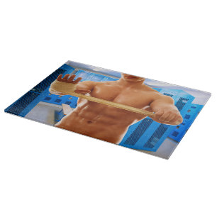 Planche À Découper ChemiseSlipperyJoe homme musclé torse nu abs poitr