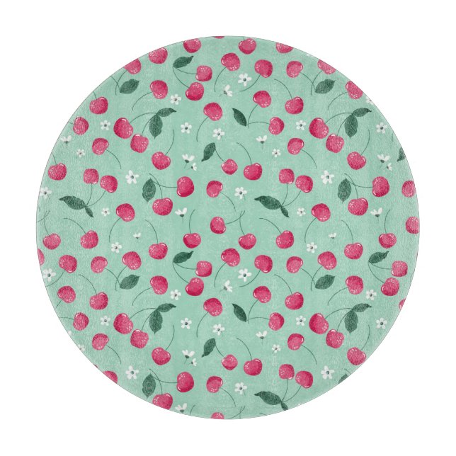 Planche À Découper Cherry Blossom : Design festif d'été (Devant)